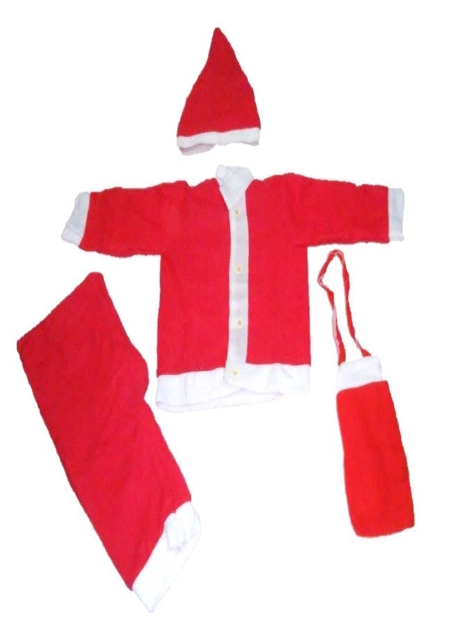 Jiada Synthetic Santa Claus Dress Costume (Red, 0-1 Years) - Image 2